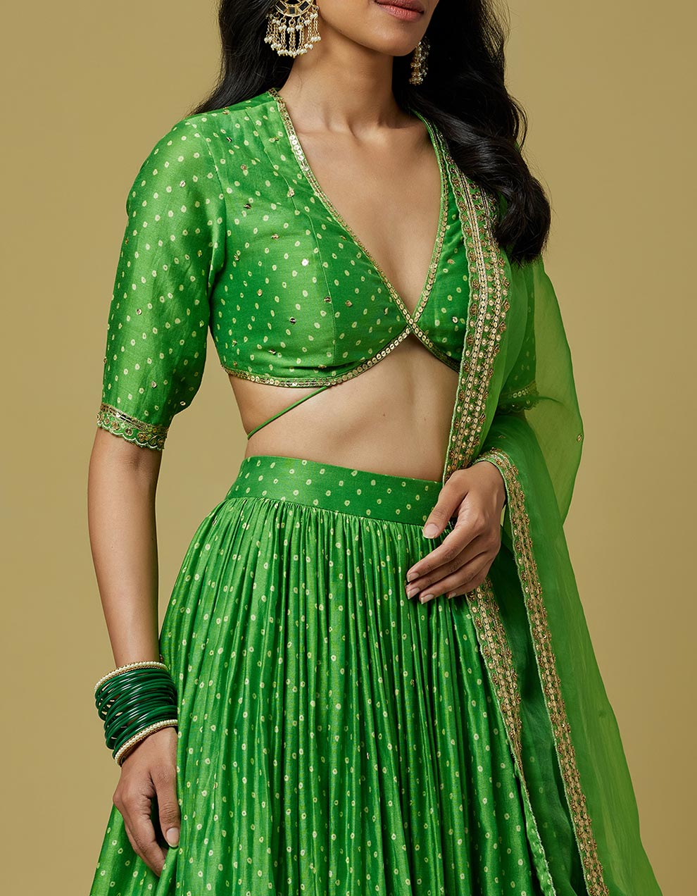 green-embroidery-printed-chanderi-blouse-with-skirt