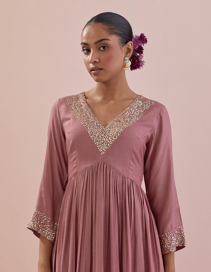 Dust Pink Muslin Kurta