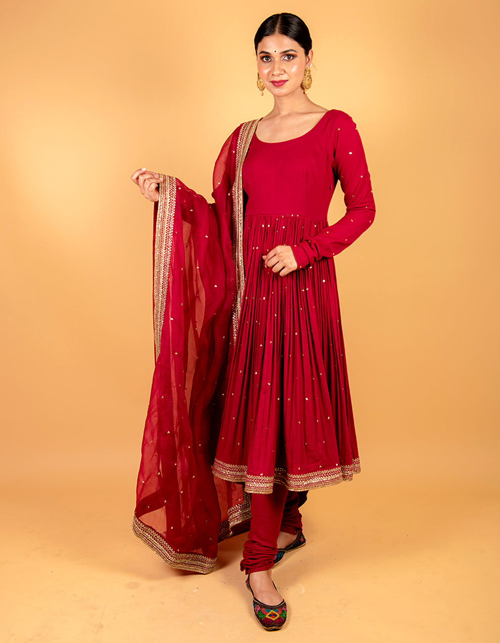 Buy online Red Cotton Churidar Churidars & Leggings from Churidars &  Salwars for Women by Bitterlime for ₹500 at 50% off | 2024 Limeroad.com