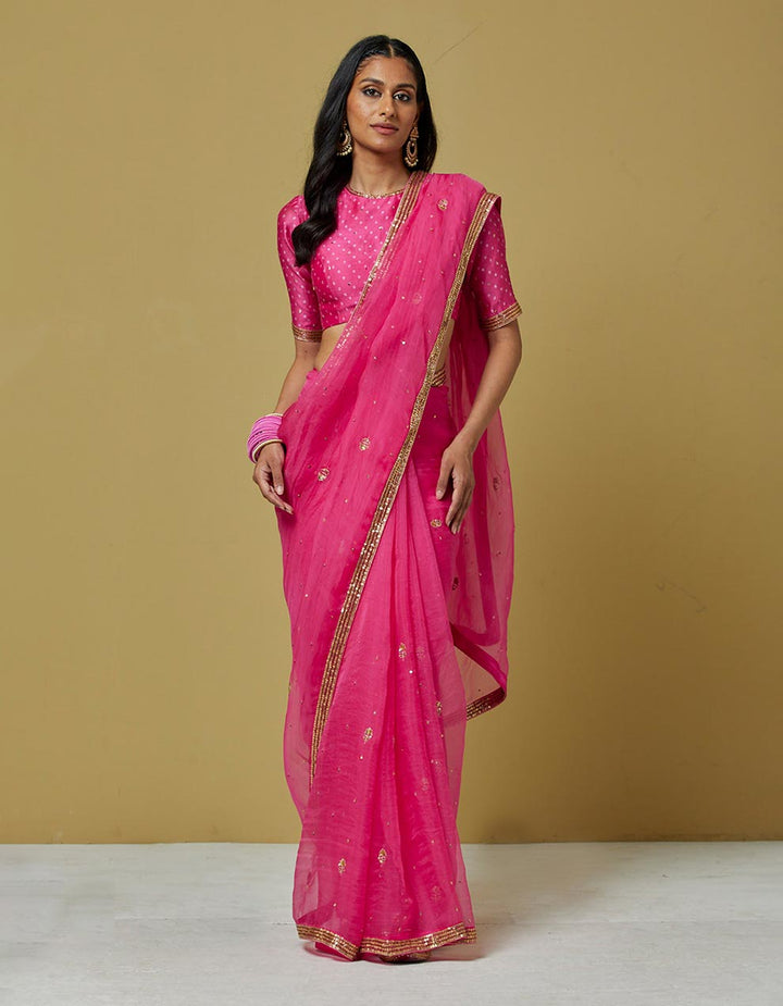 pink-embroidery-printed-chanderi-blouse-with-organza-saree-and-satin-petticoat