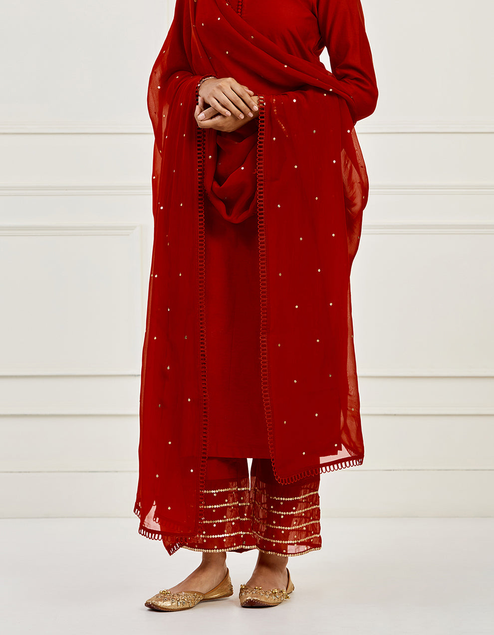 red-embroidery-chanderi-kurta-with-pants-and-dupatta